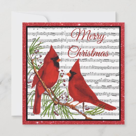 Kerstkaarden met glitter frame feestdagenkaart (Voorkant)