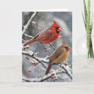 Kerstkaarden op Winter Tak Kaart