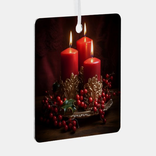 Kerstkaars arrangement vakantie ornament (Voorkant Rechts)