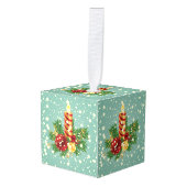 Kerstkaars en sproeten ornament (Voorkant hoekig)