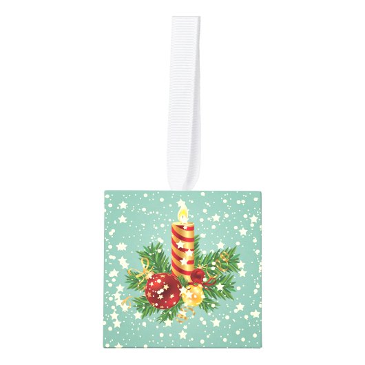 Kerstkaars en sproeten ornament (Voorkant)