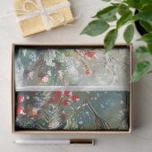 Kerstkaars en vogels tissuepapier (Geschenk)