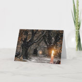  kerstkaars feestdagen kaart (Voorkant)