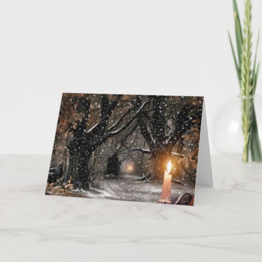  kerstkaars feestdagen kaart (Voorkant)