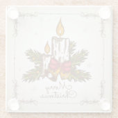   kerstkaars glazen onderzetter (Achterkant)