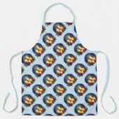 Kerstkaars gloed met poinsettia's schort (Voorkant)