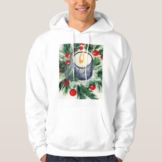 Kerstkaars Hoodie (Voorkant)