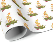Kerstkaars inpakpapier (Rol Hoek)
