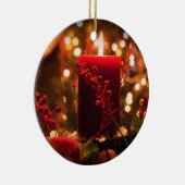 kerstkaars keramisch ornament (Rechts)