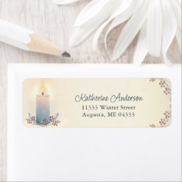 Kerstkaars Kerstvakantie Aangepast Adres Etiket
