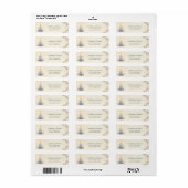 Kerstkaars Kerstvakantie Aangepast Adres Etiket (Full Sheet)