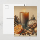Kerstkaars Kunst Briefkaart (Voorkant / Achterkant)