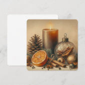 Kerstkaars kunst kaart (Voorkant / Achterkant)