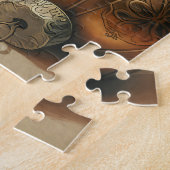 Kerstkaars kunst legpuzzel (Zijkant)