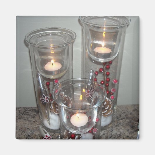 Kerstkaars Licht Magneet (Voorkant)