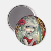 "Kerstkaars" Magneet (Voorkant / Achterkant)