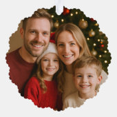 Kerstkaars met Holly & Mistletoe Ornament Kaart (Achterkant)