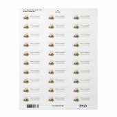 Kerstkaars retour adreslabels etiket (Full Sheet)