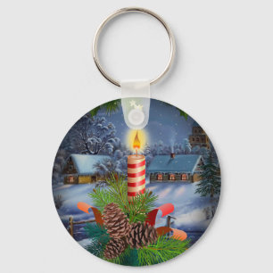 kerstkaars sleutelhanger