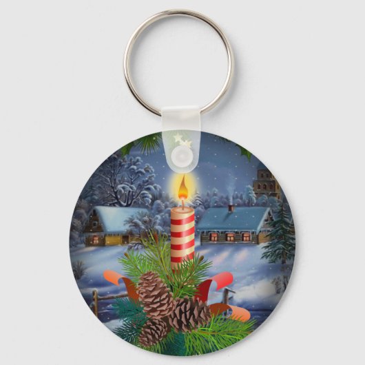kerstkaars sleutelhanger (Voorkant)