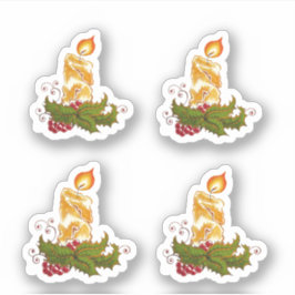 Kerstkaars Vinyl gesneden sticker