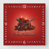 Kerstkaars Wandklok (Voorkant)