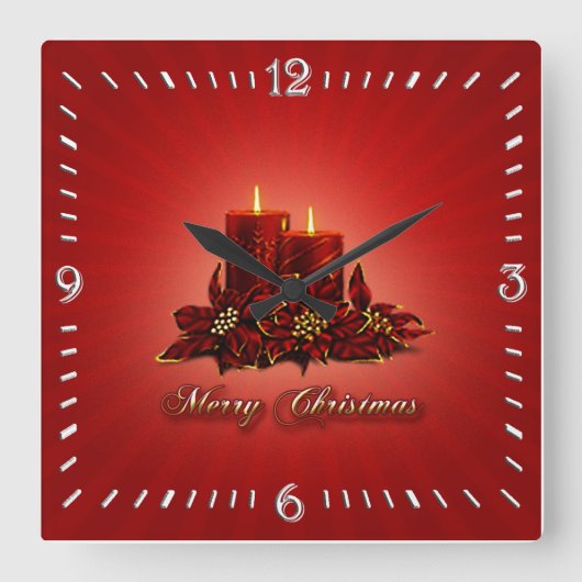 Kerstkaars Wandklok (Voorkant)