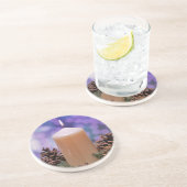 kerstkaars zandsteen onderzetter (Zijkant)