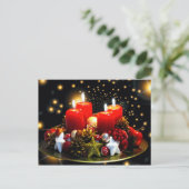 kerstkaarsdeklaag briefkaart (Staand voorkant)