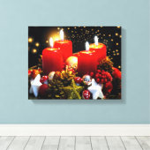 kerstkaarsdeklaag canvas afdruk (Insitu (Houten vloer))
