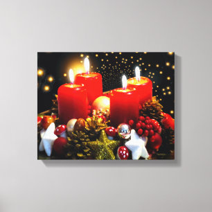 kerstkaarsdeklaag canvas afdruk