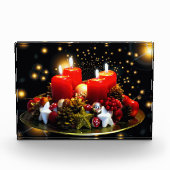 kerstkaarsdeklaag fotoblokken (Voorkant)