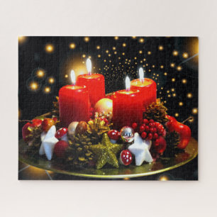 kerstkaarsdeklaag legpuzzel