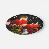 kerstkaarsdeklaag papieren bordje (Gekanteld)