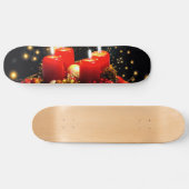 kerstkaarsdeklaag persoonlijk skateboard (Horizontaal)