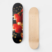kerstkaarsdeklaag persoonlijk skateboard (Voorkant)