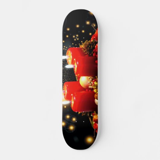 kerstkaarsdeklaag persoonlijk skateboard (Voorkant)