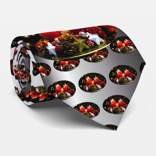 kerstkaarsdeklaag stropdas (Opgerold)