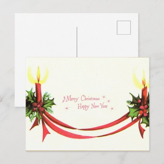  kerstkaarsen briefkaart (Voorkant / Achterkant)
