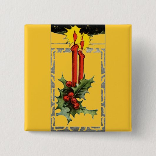 kerstkaarsen Button (Voorkant)