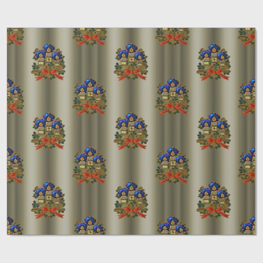 kerstkaarsen cadeaupapier (Vlak)