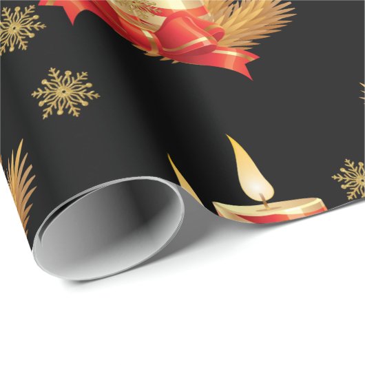 kerstkaarsen cadeaupapier (Rol Hoek)