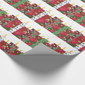 Kerstkaarsen Collage Cadeaupapier (Hoek)