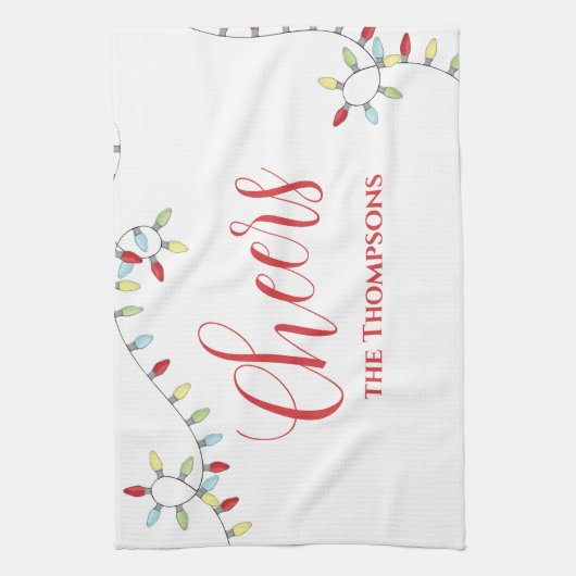 kerstkaarsen Colorful String Lights Theedoek (Verticaal)