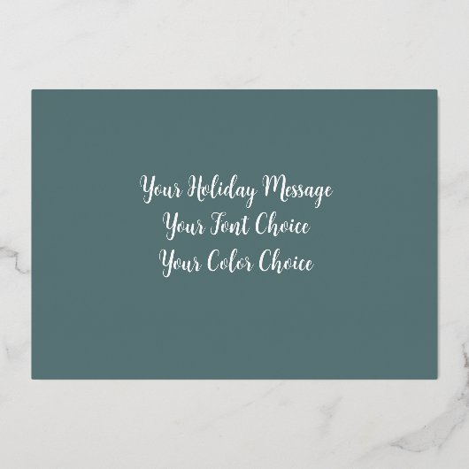 Kerstkaarsen Dorp Grijze Tafeldecoratie Folie Feestdagenkaart (Achterkant)