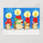 Kerstkaarsen Egels  Briefkaart (Voorkant)