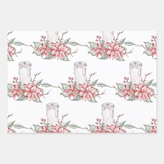 Kerstkaarsen en blaasjes inpakpapier vel (Voorkant 2)