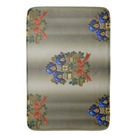 kerstkaarsen en geschreeuw badmat (Voorkant Verticaal)