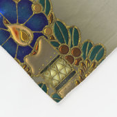 kerstkaarsen en geschreeuw fleece deken (Hoek)