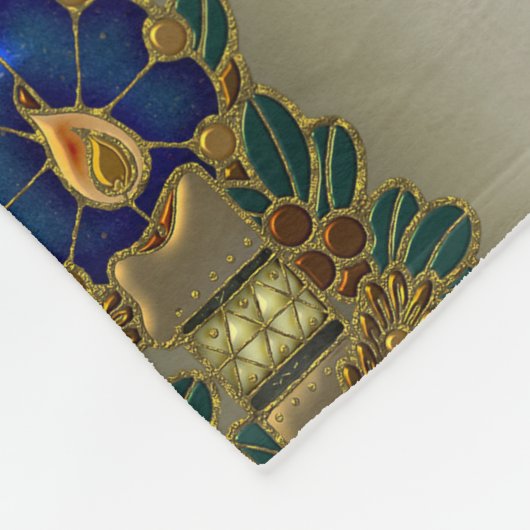 kerstkaarsen en geschreeuw fleece deken (Hoek)